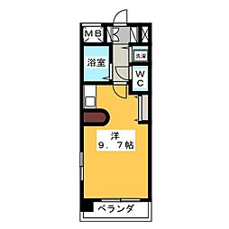 パルテンツァ ワンルームの間取図画像