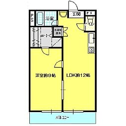 シャトー共栄A棟 1SLDKの間取図画像