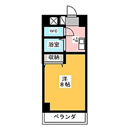 ルーチェ・パラシオ 1Kの間取図画像