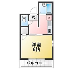 ベルコモンズ 1Kの間取図画像