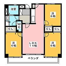 パレス鹿子殿  ｜ 愛知県名古屋市千種区徳川山町６丁目（賃貸マンション3LDK・2階・70.71㎡） その2