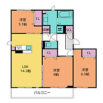 ベルヒルズA  ｜ 愛知県名古屋市千種区鹿子町４丁目37（賃貸アパート3LDK・3階・79.68㎡） その2