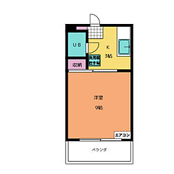 クリエール本山 1Kの間取図画像
