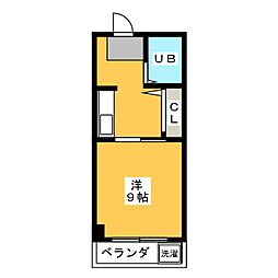 ウェザーフィールドビル 1Kの間取図画像
