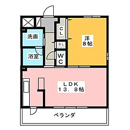 ステージ本山 1LDKの間取図画像