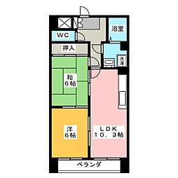 シャトーマスヒコ 2LDKの間取図画像