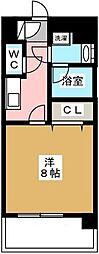 カレント茶屋が坂 1Kの間取図画像