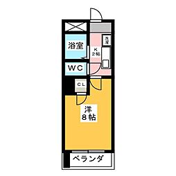 ロジュマン本山 1Kの間取図画像