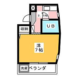 ドミール本山 1Kの間取図画像