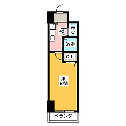 ジョバネ藤原 1Kの間取図画像