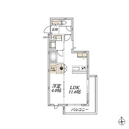 Tournesol 1LDKの間取図画像
