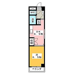 グロリアス本山 1DKの間取図画像