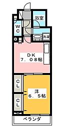 グランドール千種台 1DKの間取図画像