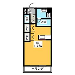 シテイライフ日和 ワンルームの間取図画像