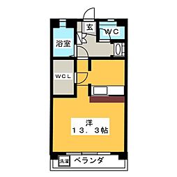 OS.SKYマンション鹿子 ワンルームの間取図画像