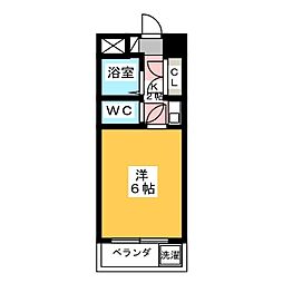 ドミール山田 1Kの間取図画像