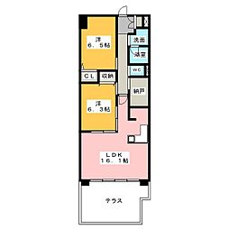 茜の森 2LDKの間取図画像