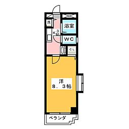 STUDIONANBU 1Kの間取図画像