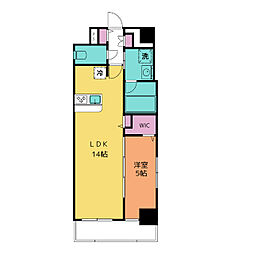 La’a Kea 徳川 2階1LDKの間取り