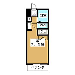 新栄ロイヤルビル ワンルームの間取図画像
