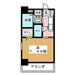 unroom 1Kの間取図画像