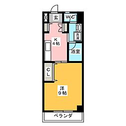 グランドステージ今池 1Kの間取図画像