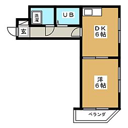 ラフォーレ姫池 1DKの間取図画像
