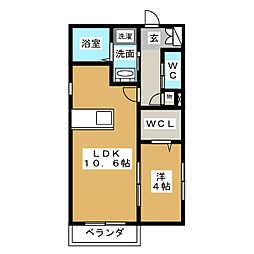 Fortuna 1LDKの間取図画像