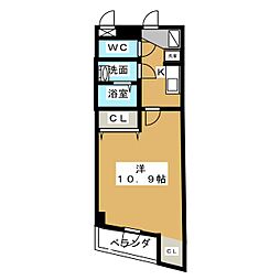 アビターレ豊前 1Kの間取図画像