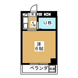 フィールドシティー新栄第3 1Kの間取図画像