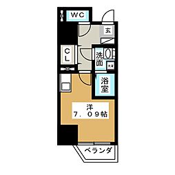 リブラ筒井 ワンルームの間取図画像