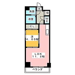 S-FORT北千種 1LDKの間取図画像