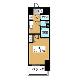 プレサンス新栄リベラ 1Kの間取図画像