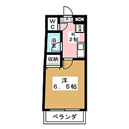 吹上タウンスクエア 1Kの間取図画像