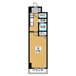 サンパティーク東片端 1Kの間取図画像