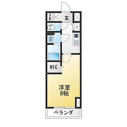 エスリード車道 桜通 1Kの間取図画像