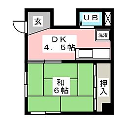 ベルハイツ 1DKの間取図画像