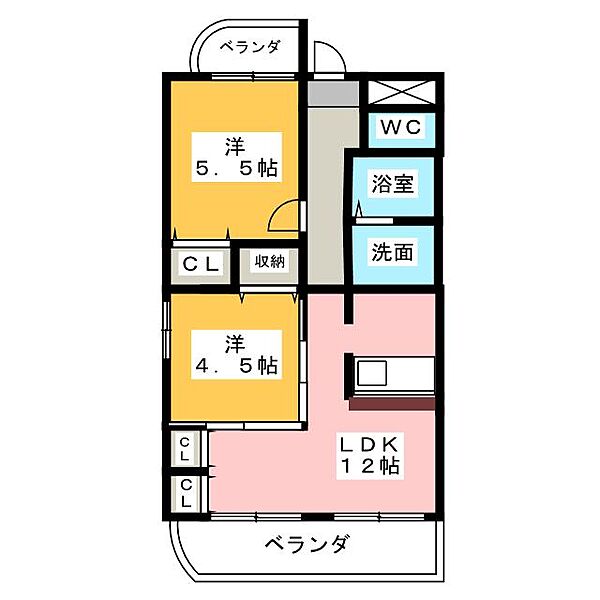 カルチェダイニチ ｜愛知県名古屋市中村区大日町(賃貸マンション2LDK・3階・53.35㎡)の写真 その2