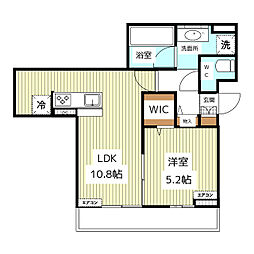シャンリージュ 1LDKの間取図画像