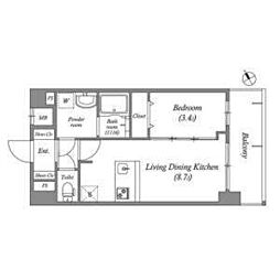 間取図画像 1LDK
