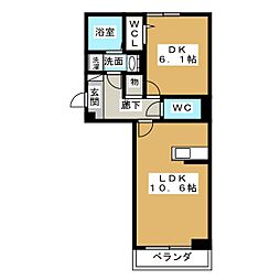 D-room名駅A 1LDKの間取図画像