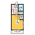セザール烏森4階3.9万円