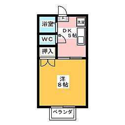 アルカディア 1DKの間取図画像