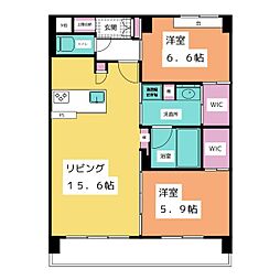グランドコート (GRAND COURT) 2LDKの間取図画像
