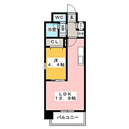 S-FORT名駅南五丁目 1LDKの間取図画像