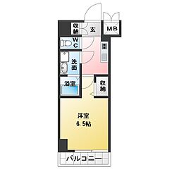 S-RESIDENE名駅北alesia(アレシア) 1Kの間取図画像