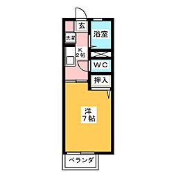 アイリーN 1Kの間取図画像