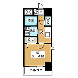 エスリード名古屋STATIONWEST 1Kの間取図画像