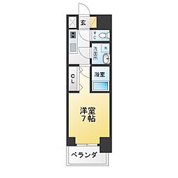 S-RESIDENCE名駅North2 1Kの間取図画像