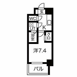 BrickKamejima 1Kの間取図画像